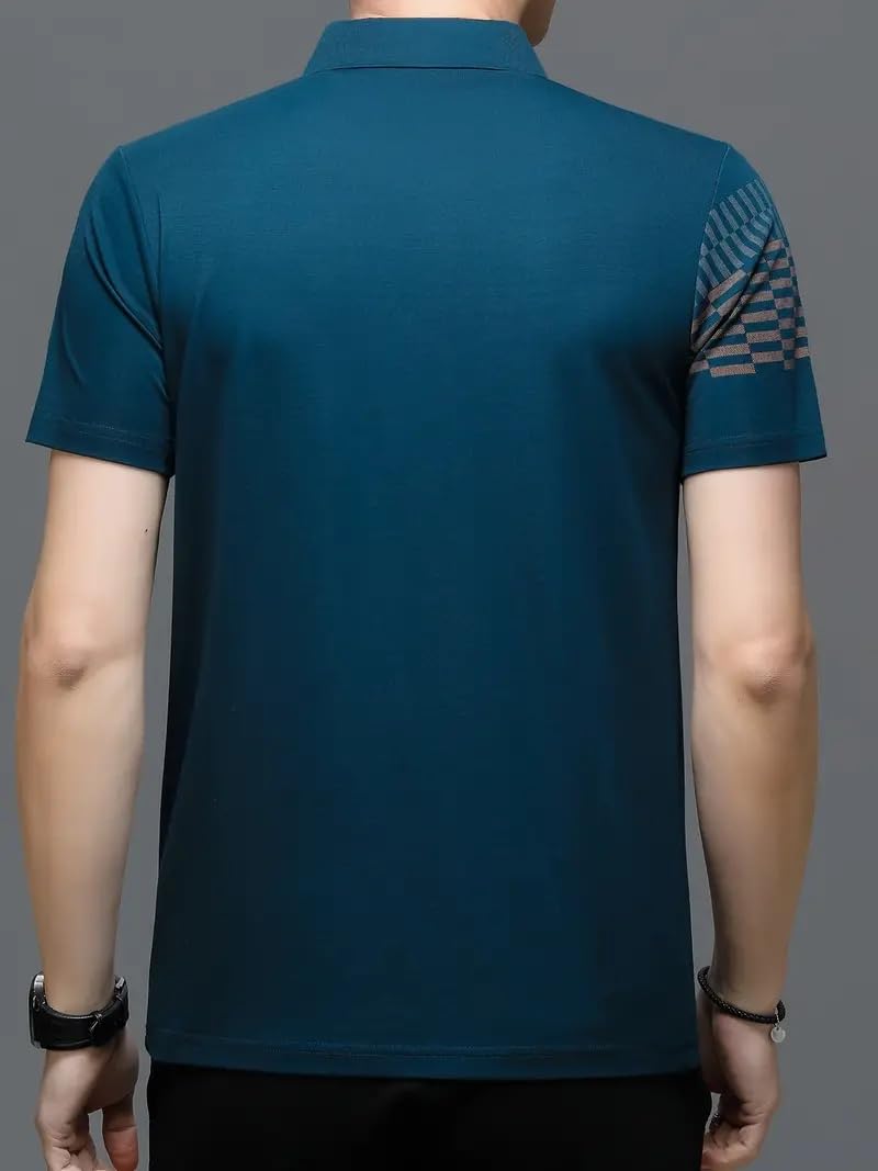 Geometric Print Polo Tee