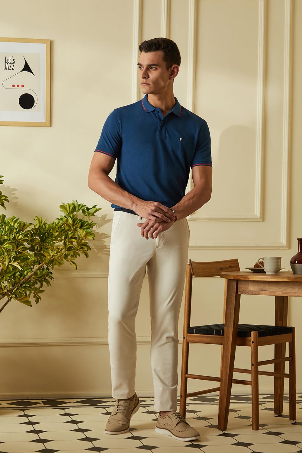 Van Heusen Solid Polo T-Shirt